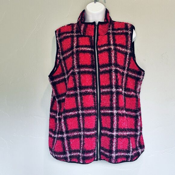 Northern Reflections Sherpa Plaid L Holiday Christmas Buffalo Scandi Cabincore - Picture 2 of 11